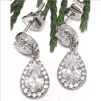 4.50ctw Diamonique Diamond Dangle Earrings