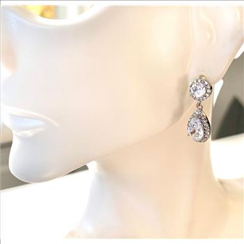 4.50ctw Diamonique Diamond Dangle Earrings
