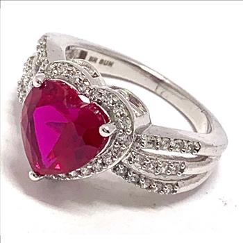 4.50ctw Ruby & Diamonique Diamond Ring