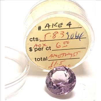 $455 Retail 5.83ctw Natural Untreated Brazilian Amethyst Loose Gemstones 11.5X11.5 MM