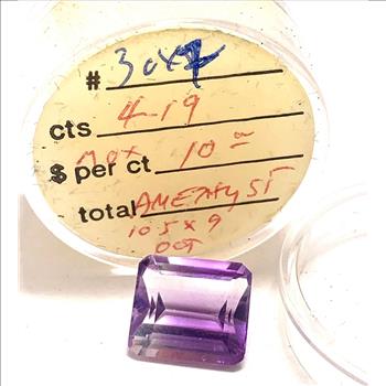 $475 Retail 4.19ctw Natural Untreated Brazilian Amethyst Loose Gemstones 10.5X9 MM