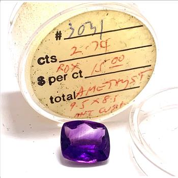 $495 Retail 2.74ctw Natural Untreated Brazilian Amethyst Loose Gemstones  9.5X8..5 MM