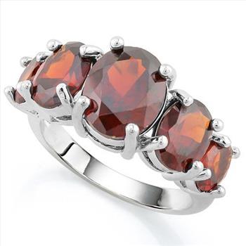 5 Stone Ruby  Anniversay  Ring Size 8