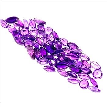 5.05ctw Lot Of Natural Brazilian Amethyst MQ Cut Loose Gemstones