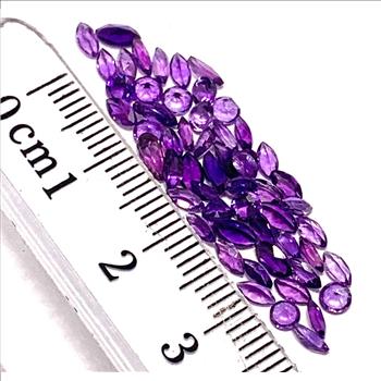 5.05ctw Lot Of Natural Brazilian Amethyst MQ Cut Loose Gemstones