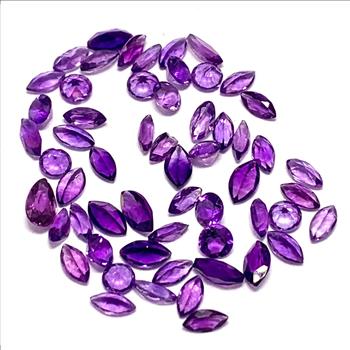 5.05ctw Lot Of Natural Brazilian Amethyst MQ Cut Loose Gemstones