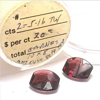 5.16ctw Natural Untreated Indian Almandite Garnet Loose Gemstones 10X8 MM