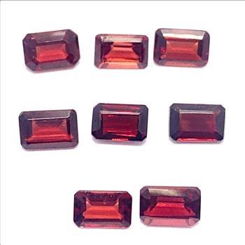 5.25ctw Lot of African Natural Emerald Cut Garnet Loose Stones