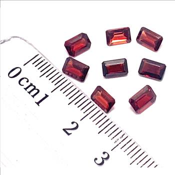 5.25ctw Lot of African Natural Emerald Cut Garnet Loose Stones