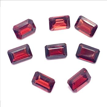 5.25ctw Lot of African Natural Emerald Cut Garnet Loose Stones