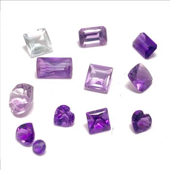 5.26 ctw Lot of Natural Brazilian Untreated Amethyst Gemstones