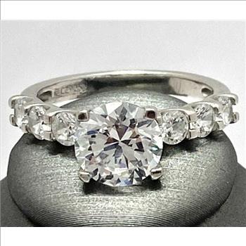 5.50ct White Diamonique Diamond Ring 14k White Gold Over .925 Sterling Silver