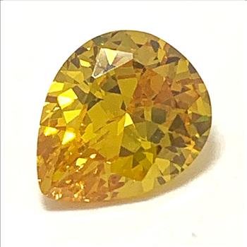 5.75ctw Natural Brazilian Pear Shape Cut Vivid Yellow Citrine Gemstone 11X9mm