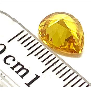 5.75ctw Natural Brazilian Pear Shape Cut Vivid Yellow Citrine Gemstone 11X9mm