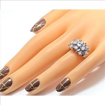 6.00ctw Mystic Topaz & White Sapphire Ring