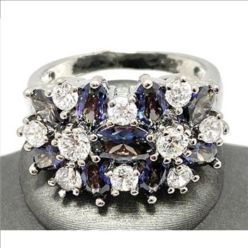 6.00ctw Mystic Topaz & White Sapphire Ring