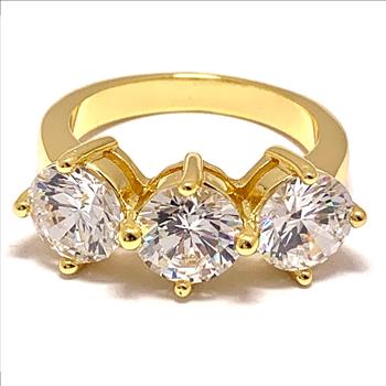 6.00ctw Three Stone Design Diamonique Diamond Ring