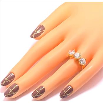 6.00ctw Three Stone Design Diamonique Diamond Ring