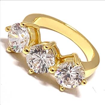 6.00ctw Three Stone Design Diamonique Diamond Ring
