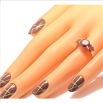 6.00ctw Three Stone Garnet Anniversary Ring