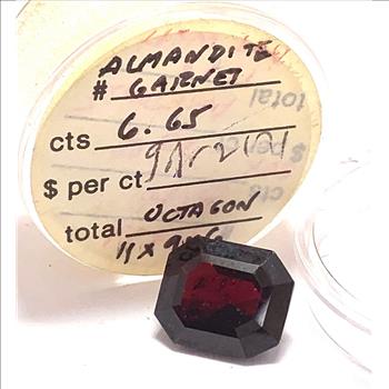 6.65ctw Natural Untreated Indian Almandite Garnet Loose Gemstones 11X9 MM