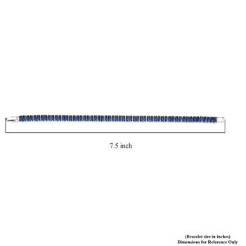 7.00 ctw Baguette Sapphire Tennis Bracelet