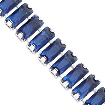 7.00 ctw Baguette Sapphire Tennis Bracelet