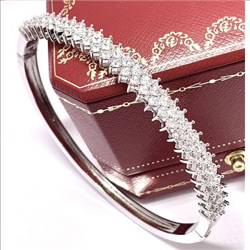 7.00ctw  Diamonique Diamonds Bangle Bracelet