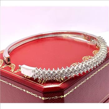 7.00ctw  Diamonique Diamonds Bangle Bracelet