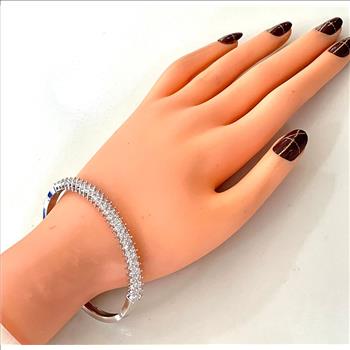 7.00ctw  Diamonique Diamonds Bangle Bracelet