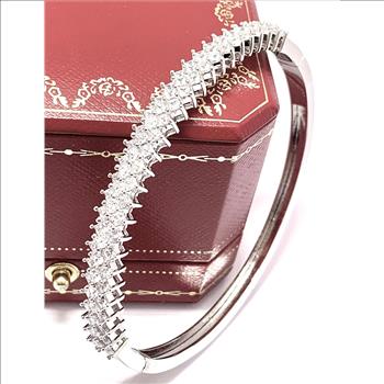 7.00ctw  Diamonique Diamonds Bangle Bracelet