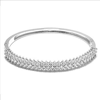 7.00ctw  Diamonique Diamonds Bangle Bracelet