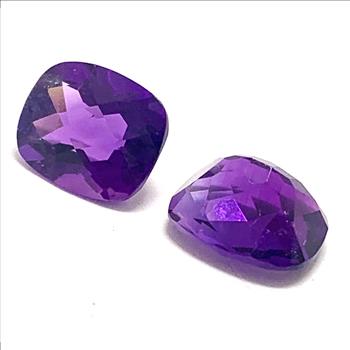 7.31ctw Natural Matching  Brazilian Amethyst Loose Gemstones 10X8 MM