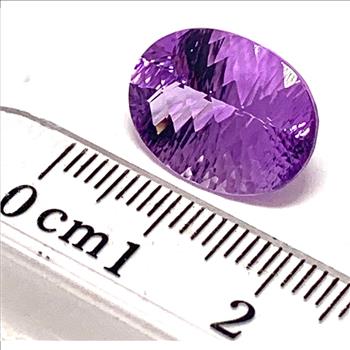 7.89ctw Large Natural  Royal Rich Deep Purple Amethyst Weave Cut Loose Gemstone 16x12 MM