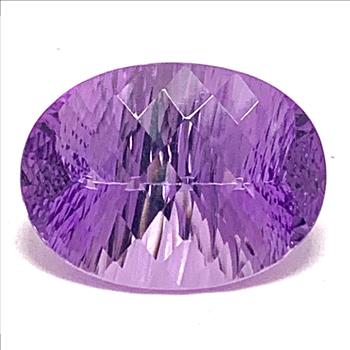 7.89ctw Large Natural  Royal Rich Deep Purple Amethyst Weave Cut Loose Gemstone 16x12 MM