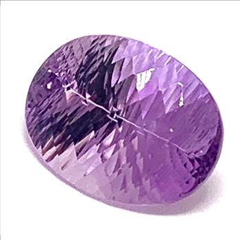 8.42ctw Large Natural Royal Rich Deep Purple Amethyst Weave Cut Loose Gemstone 16x12 MM