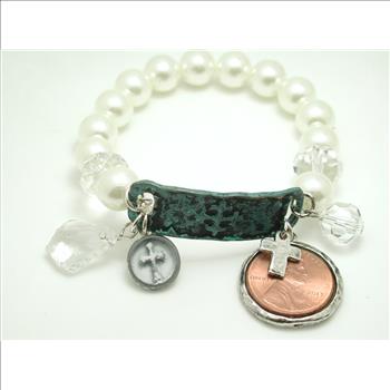 Stretch Bracelet With Charms