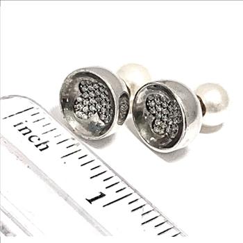 .925 Sterling Silver 0.75ctw Sapphire Stud Earrings