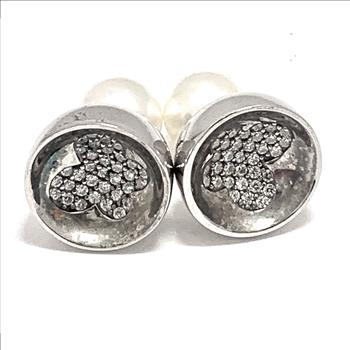 .925 Sterling Silver 0.75ctw Sapphire Stud Earrings