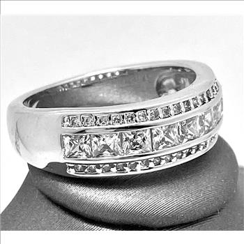 .925 Sterling Silver 1.00 ctw Wedding Anniversary Ring