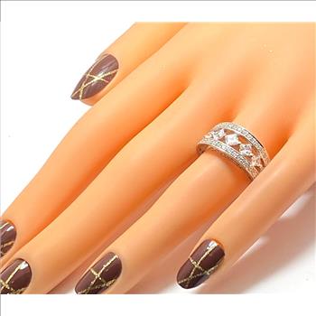 .925 Sterling Silver 1.50 ctw Wedding Anniversary Ring