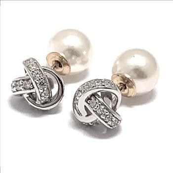 Dionne Sterling Silver Plated Pearl Earrings