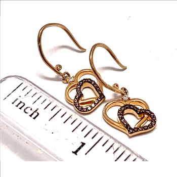 .925 Sterling Silver & 18k Rose Gold Chocolate Collection Earrings