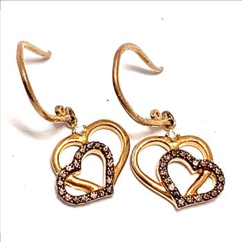 .925 Sterling Silver & 18k Rose Gold Chocolate Collection Earrings