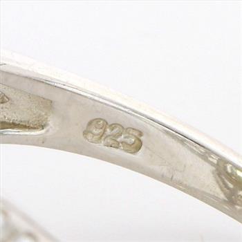 .925 Sterling Silver, 1.90ctw Peridot & (AAA Grade) CZ's Ring size 7