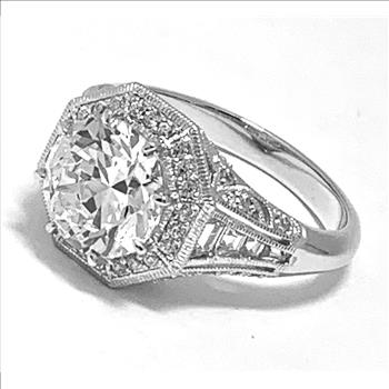 925 Sterling Silver 8.00ctw Diamonique Diamond Engagement Ring Size 10