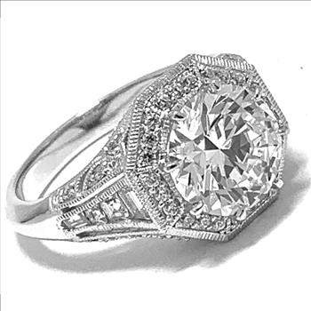 925 Sterling Silver 8.00ctw Diamonique Diamond Engagement Ring Size 10