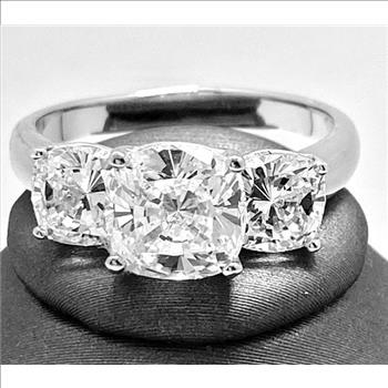 .925 Sterling Silver, 8.50ct Diamonique Diamond Ring