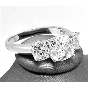 .925 Sterling Silver, 8.50ct Diamonique Diamond Ring