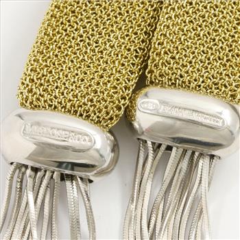 Adami & Martucci Italian Designer Mesh Collection Extra Long Gold Tone Necklace